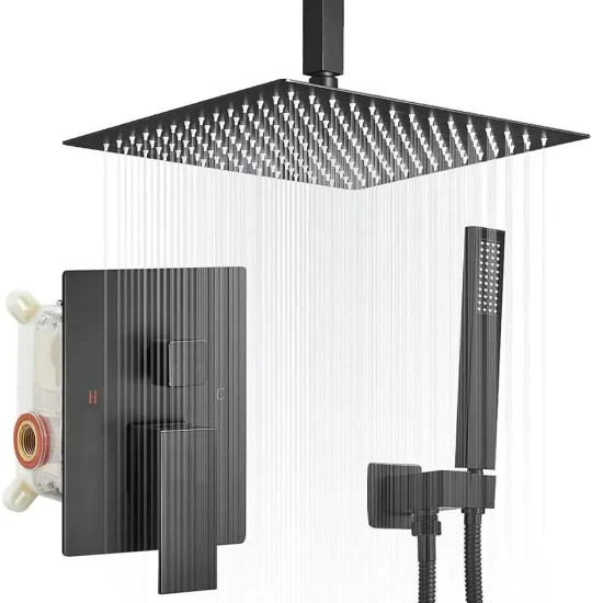 5502 Ceiling Bathroom Luxurious Rain Shower Faucet Shower Set1