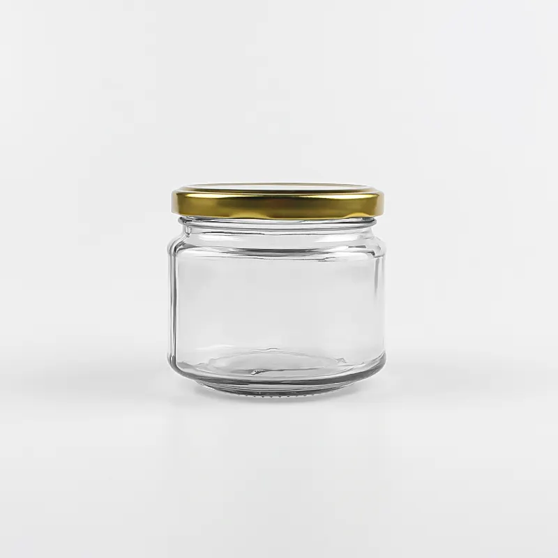 Jar de vidrio de 250 ml con tapa