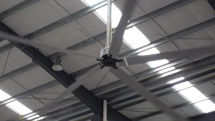 Large permanent magnet fan in workshop