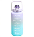 Motivational Water Bottle with Time Marker: 2L Leak-proof Plastic, BPA-Free1