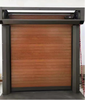 Wooden garage door