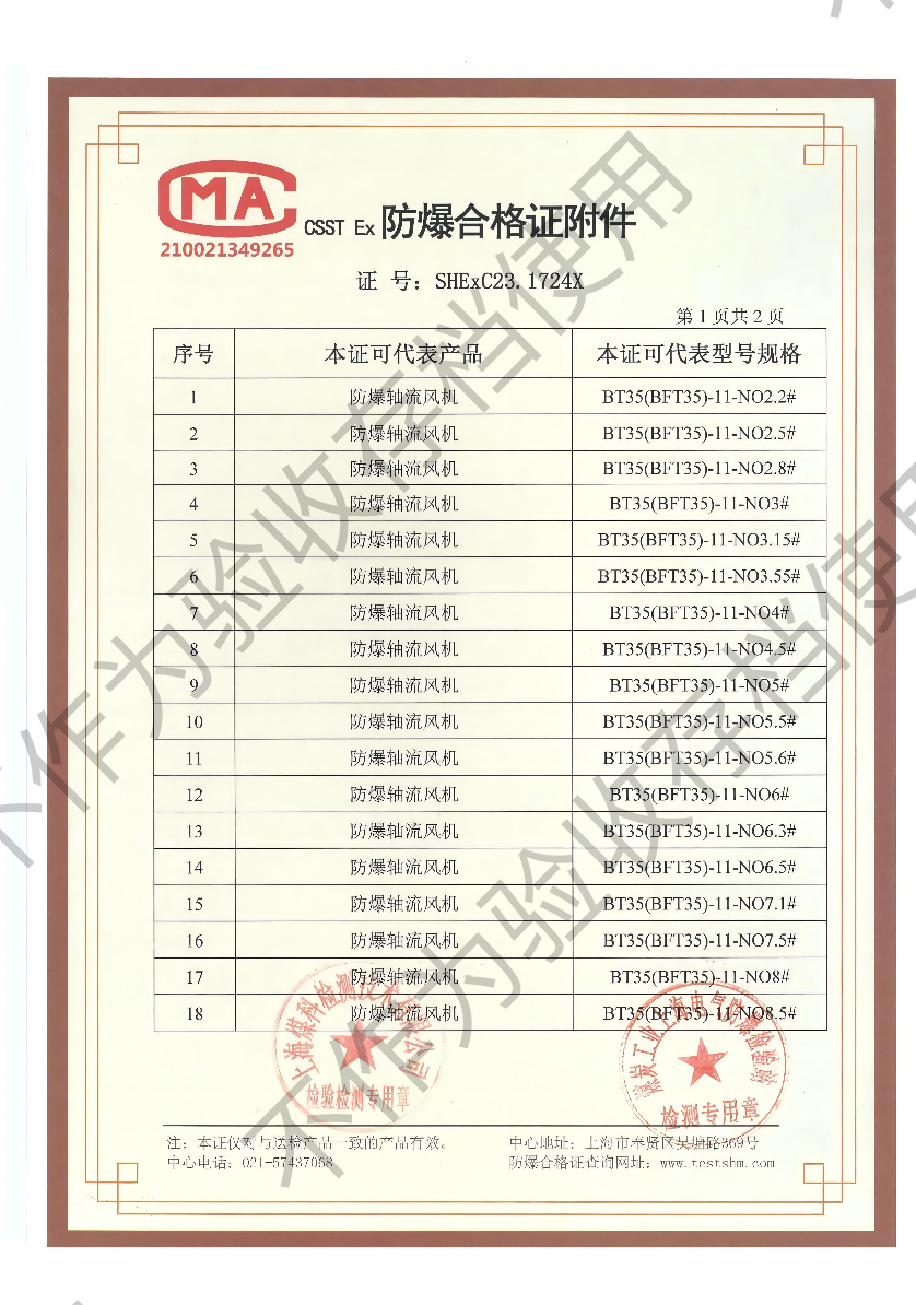 Explosion proof certificate attachment