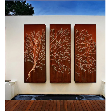 Prefabricated red rust panel landscape, please contact 