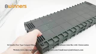 SJ-Small-6 New Type Compact Fiber Optic Splice Closure Junction Enclosure Joint Box with 2 Inlets/outlets