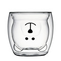 Cute Panda Kawaii Double Wall Insulated Glass Mug - Birthday Christmas Gift1