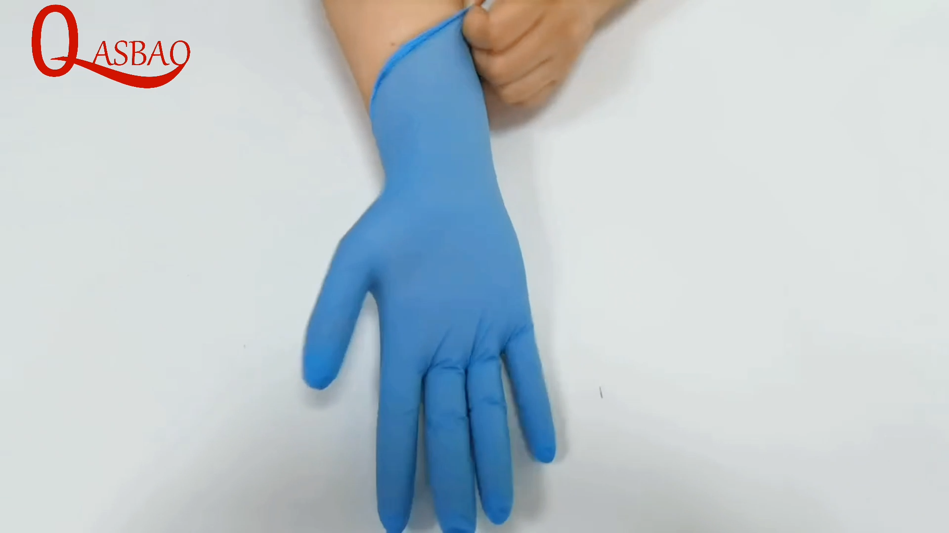 Vente directe d&#39;usine de grande qualité 100pcs Boîte imperméable Traitement des aliments Blue Nitrile Gants1