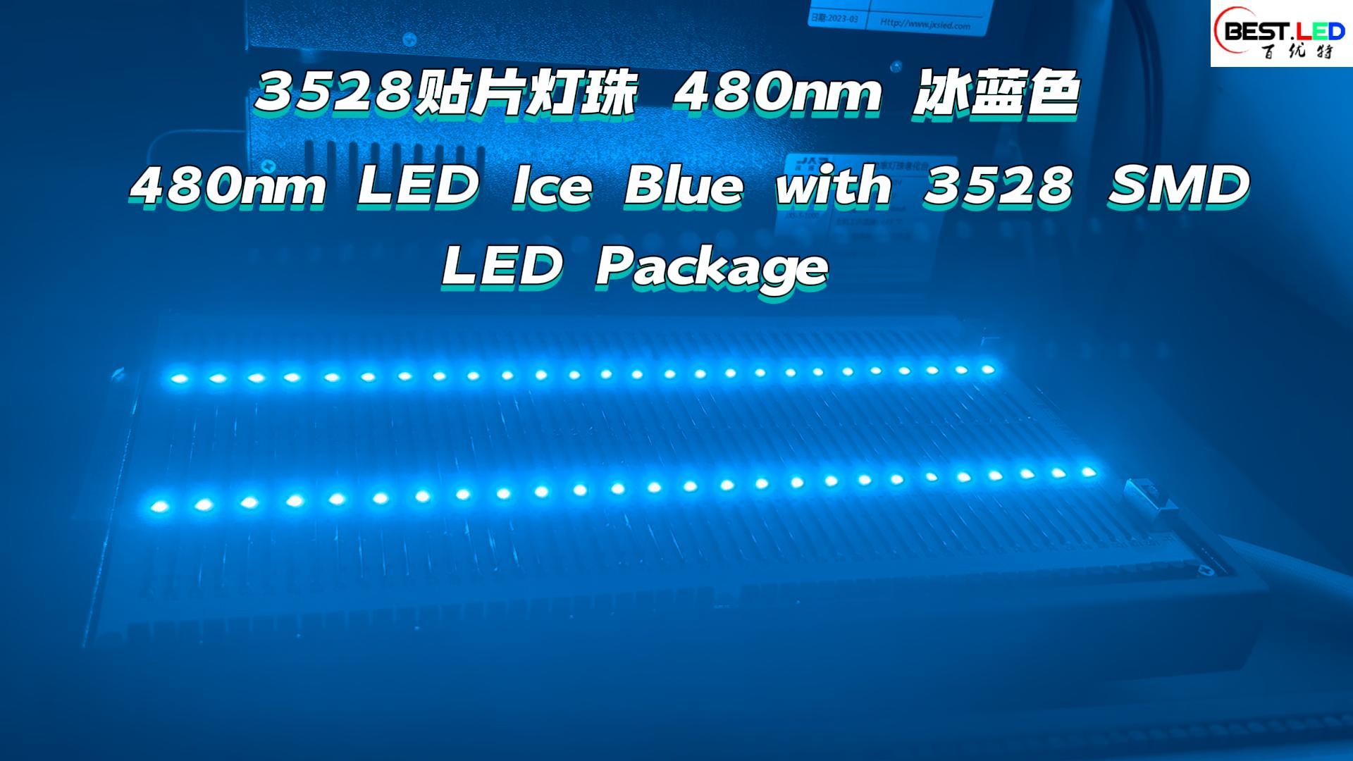 480 nm LED Bleu glacée avec 3528 SMD LED