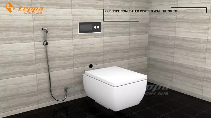 Economic lavatory wall-hung mounted bathroom ceramic tankless wall hung toilet for hotel