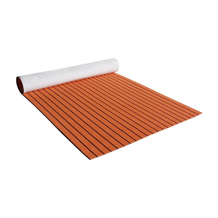 EVA faux marine flooring orange with black