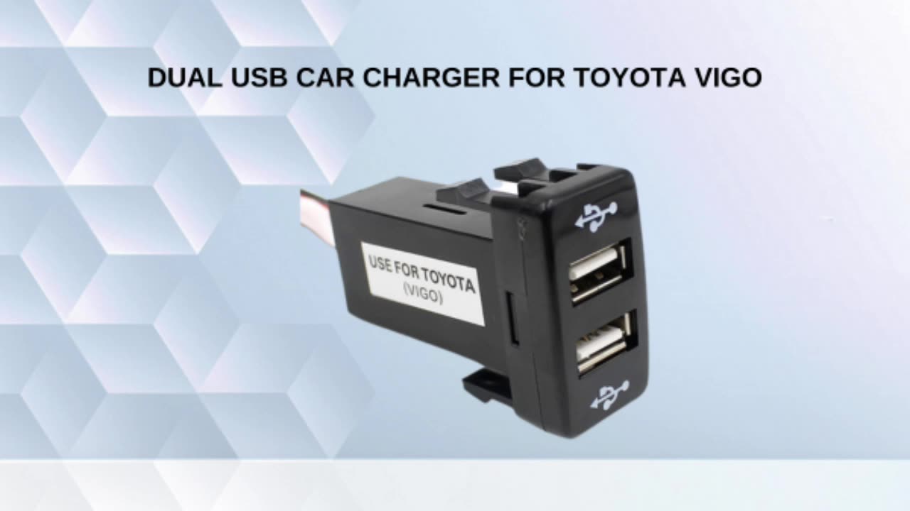 Waterproof 12V 4.2A Dual USB Port Car Charger Socket untuk Toyota1