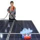 Escova solar de ponta dupla com limpeza de painel solar