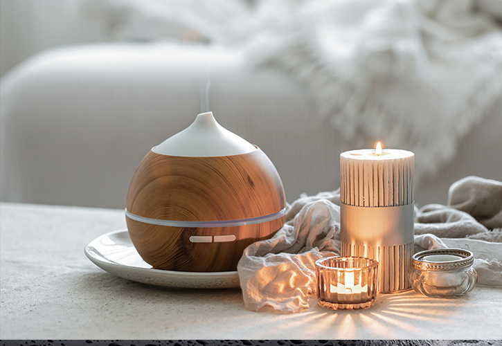 Aplicação da máquina de aromaterapia