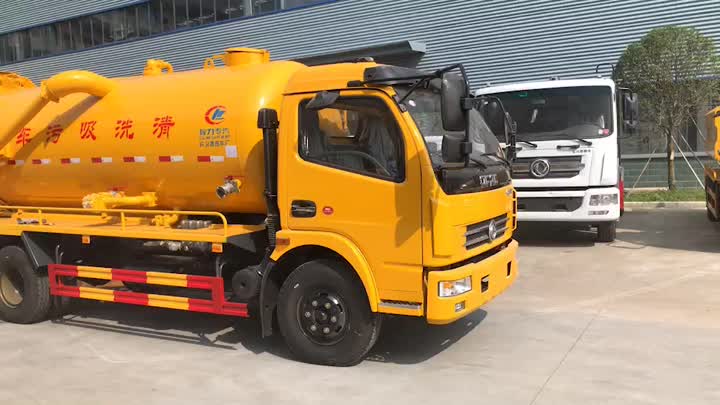 Dongfeng 8cbm sewage suction truck video