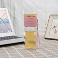 2020 Top Sale Double Wall Crystal Glass Water Bottle with Filter1