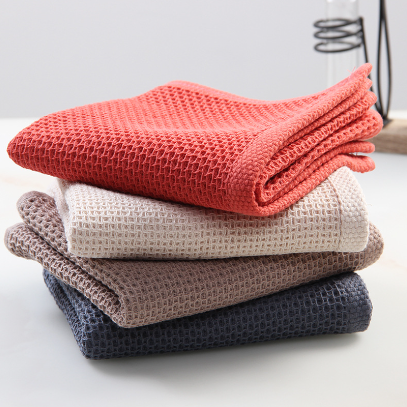 Custom Style Honeycomb Waffle Cotton Face Towels