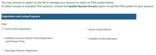 Se requiere el registro comercial de la FDA