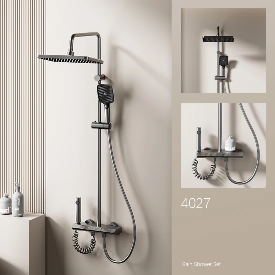 Wholesale Constant Temperature Smart Bathroom Shower Panel Set with Digital Display1