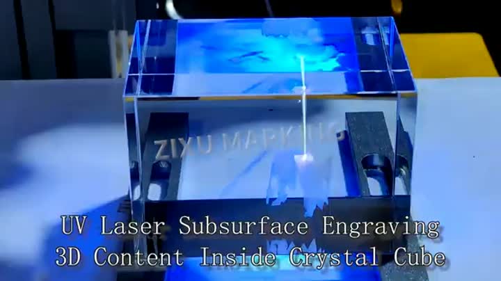 Máquina de gravação a laser UV subsuperficial 3D