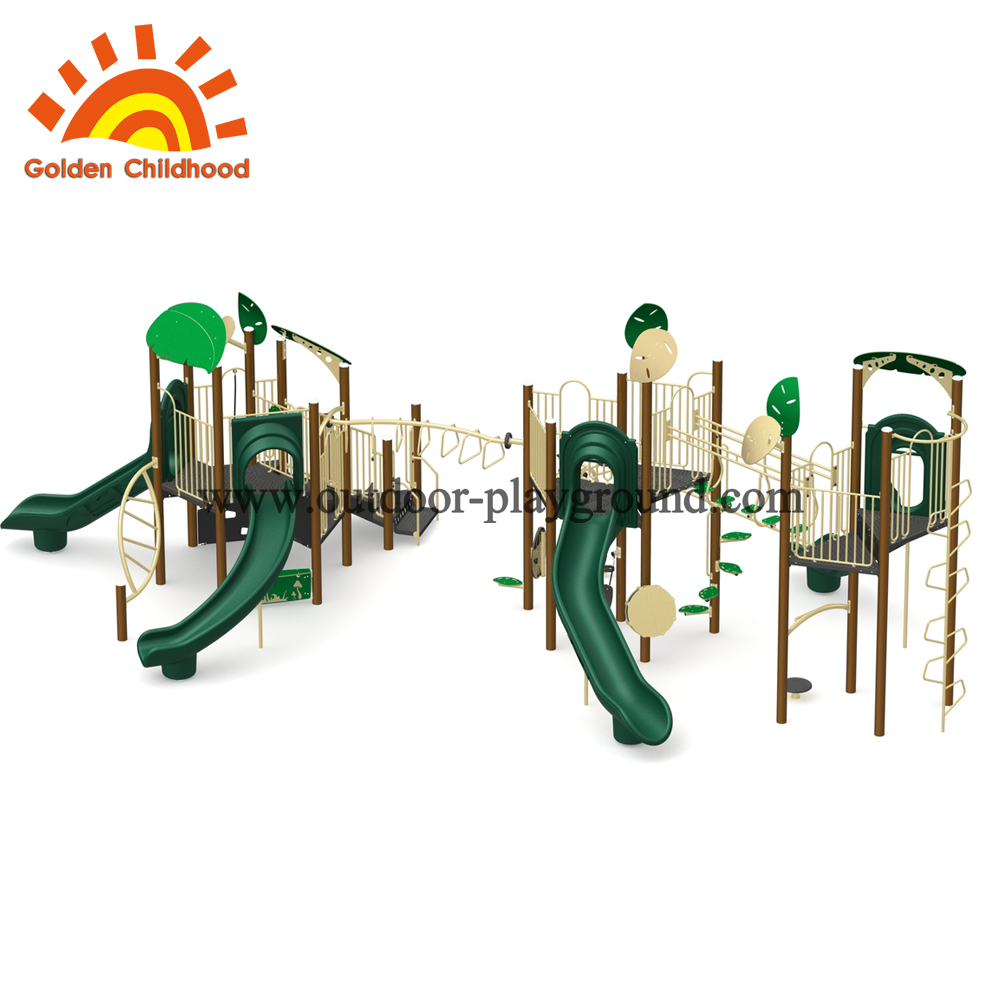 Outdoor playground gym combination slide