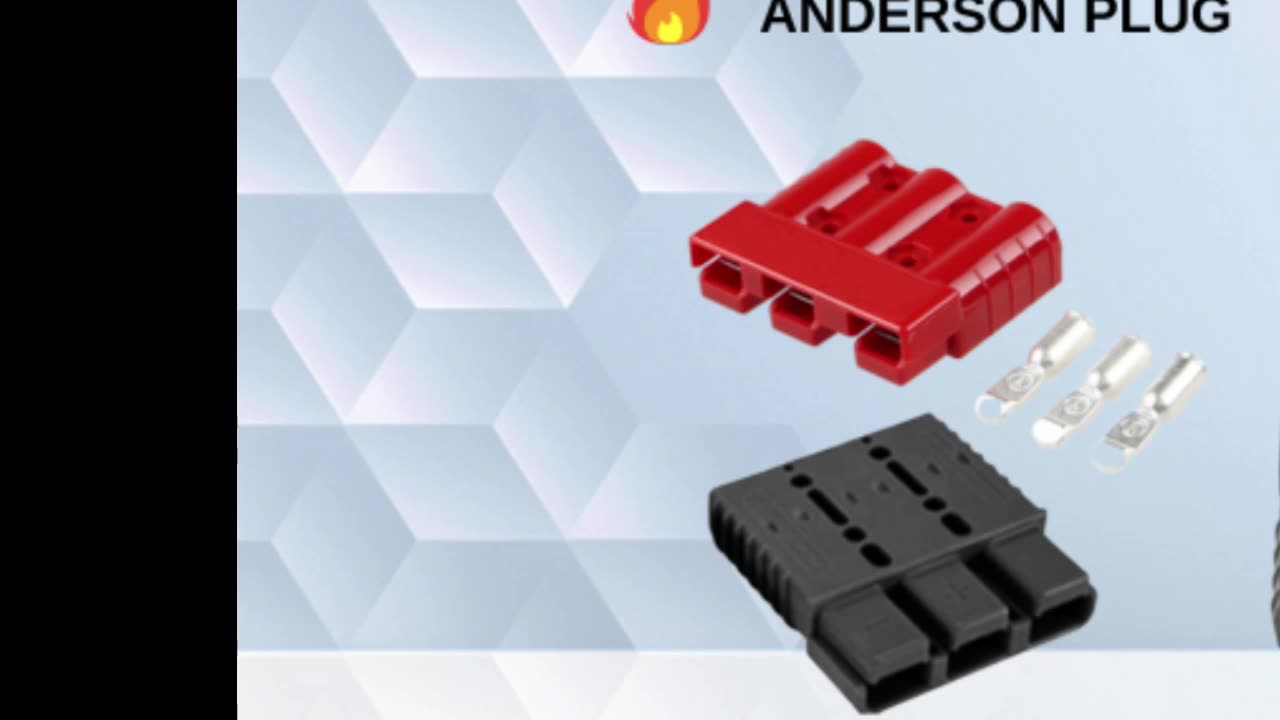 Niestandardowe logo 600V 3 pin Black Anderso Plug 50a