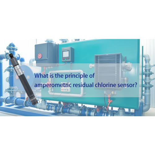 ¿Cuál es el principio del sensor de cloro residual amperométrico?
