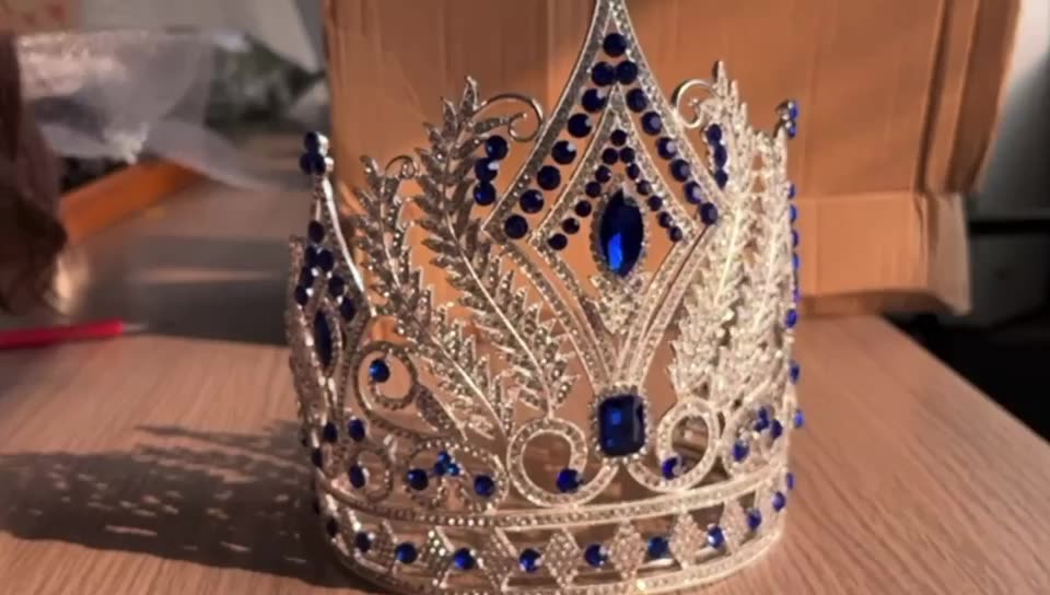 Echsio Женщины Tiara strinestone Crystal Crown Оптовая свадебная свадебная корона для Queen1