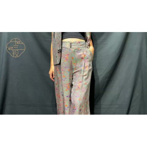 pantalones de seda para mujer