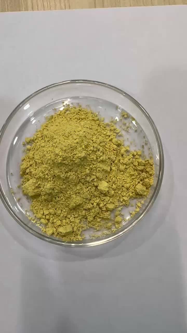 Polvo de color verde amarillo