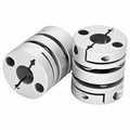 High Precision Compact Aluminum Flexible Double Disc Shaft Couplings with Clamping1