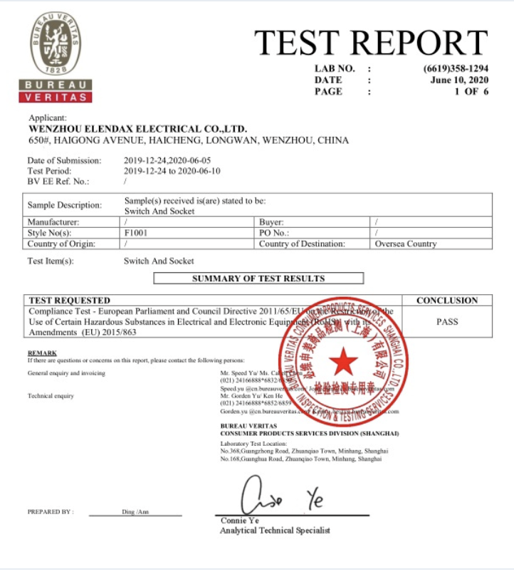 TEST REPORT