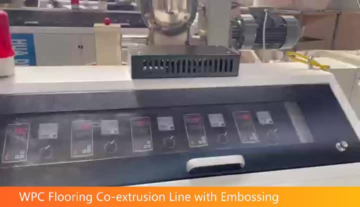 WPC embossed flooring extrusion machine 