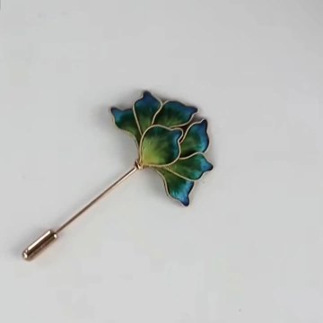 Handmade Thousand Li of Rivers and Mountains Silk Velvet Flower Brooch