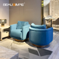 Modern light luxury high quality velvet swivel leisure chair villa hotel apartment living room bedroom home furniture armchair1