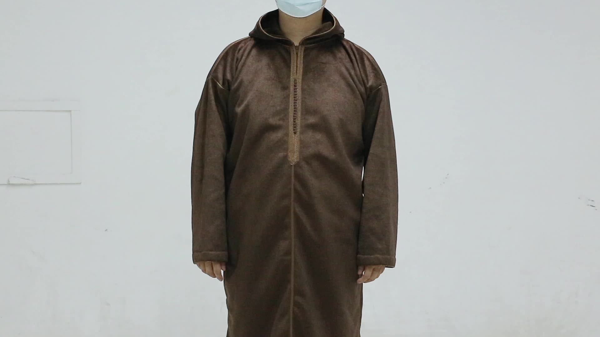 Abbigliamento islamico jalabiya abito musulmano abbigliamento islamico abito islamico boubou jubbah uomini musulmani abaya thobe / thawb wind wear1