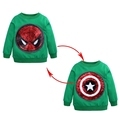 Boys Clothing Reversible Sequin T-shirt Children Sweatshirt Carnival Costume Long Sleeve T-shirt Top Kids Flash Spider Boy Tee1