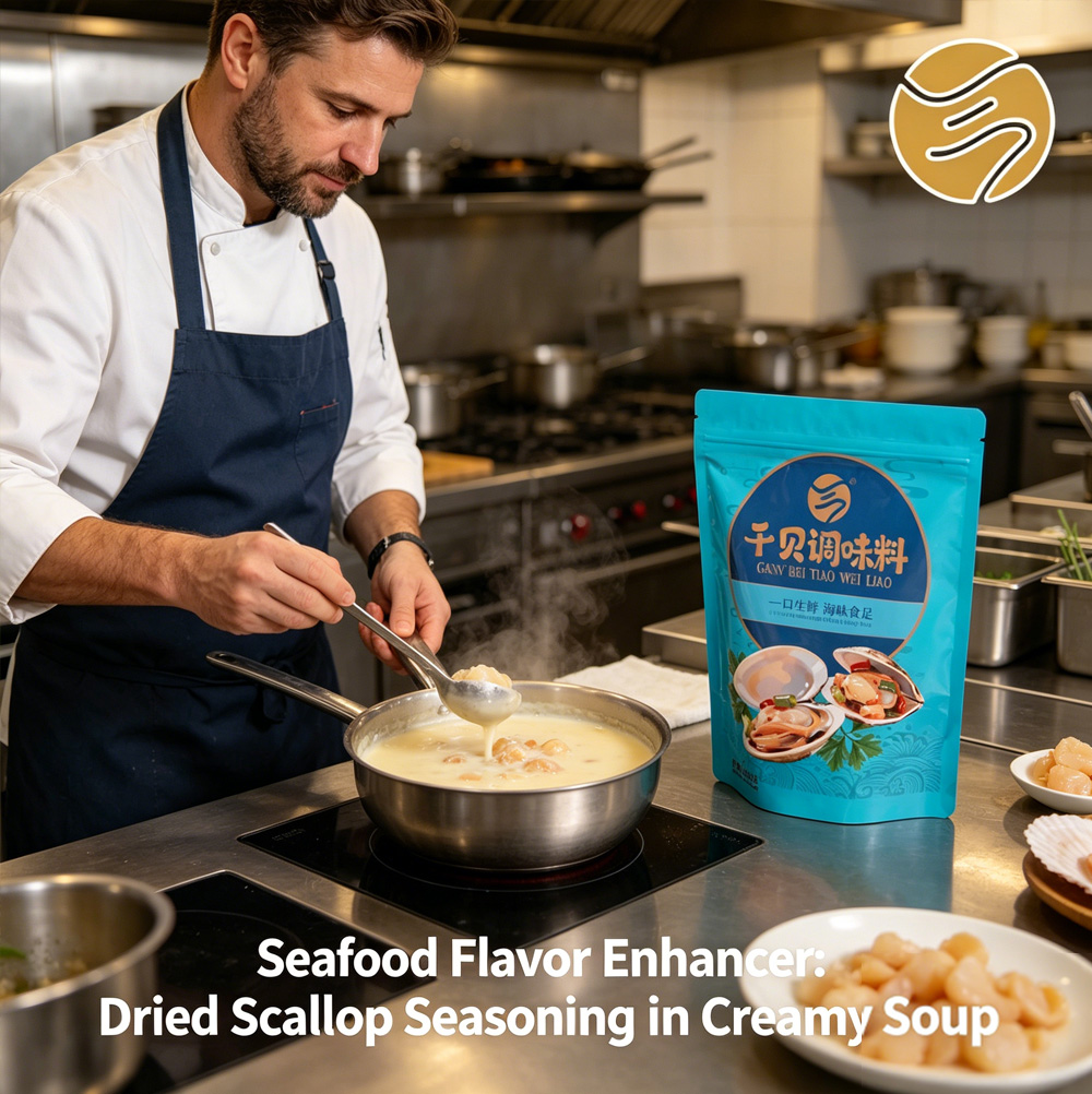 Cómo hacer ensalada de mariscos frescos con condimento de vieiras secas Receta fácil al aire libre