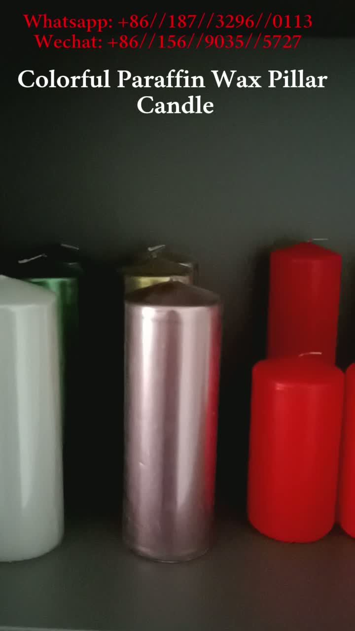 colorful pillar candles