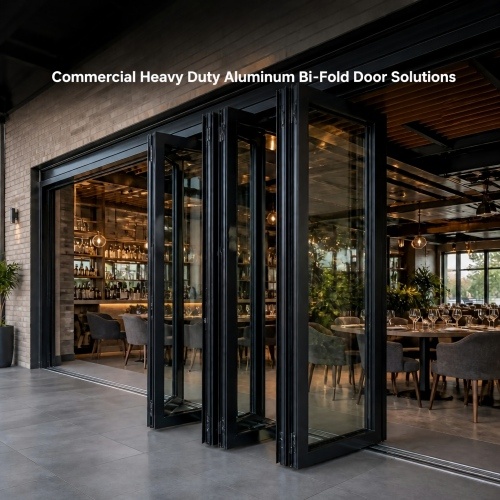 Soluciones comerciales de puertas plegables de aluminio de alta resistencia