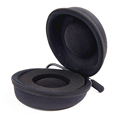 Black and Grey Cushioned Round Portable Single Storage Box for Watches Up to 50mm1