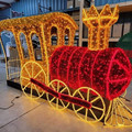 Creative 3D Lighted Christmas Train Sculpture for Outdoor Events1