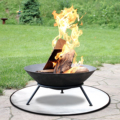 Feuerstelle Matte rund 48 &#39;Outdoor feuerfeste Grillmatte für Terrasse Holzofen Feuerfaser Glasfaser Ember Firepit Mat1