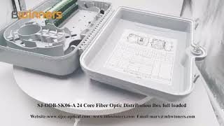 SJ-ODB-SK06-A 24 Core Fiber Optic Distribution Box full loaded with SC/APC Connector 