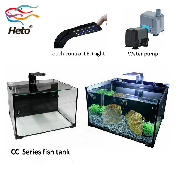 Kit acquario Heto Fish tank con accessori per acquari Illuminazione a LED e filtrazione inclusi