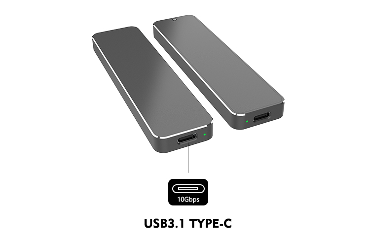 2TB MAX Capacity case External Aluminum case