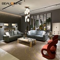 Living Room Sofa Set Modern Straight Row Genuine Leather Sofa Italian Minimalist Light Luxury Furniture Sofa1