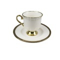 Factory Direct High-Quality High-Footed Ceramic Cups and Saucers Set for Simple Household Use1