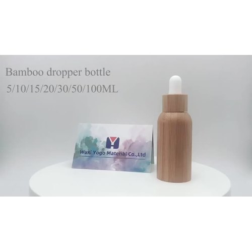 bambooo glass dropper bottle 