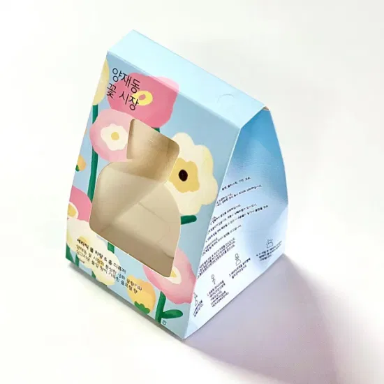 Custom Logo Printed Card Paper Foldable Face Cream Packaging Box with Window1