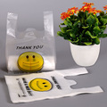 Custom Logo Printing Wholesale HDPE Happy Face T-Shirt Packing Bags for Shopping1