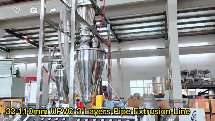 32-110mm 3 lapisan ABA PVC Extrusion Line untuk saya